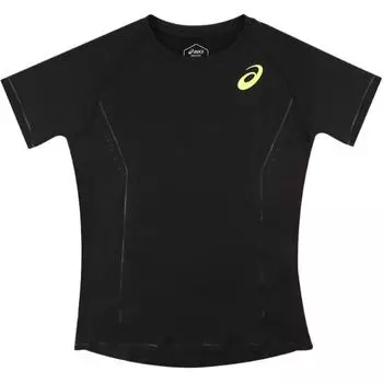 Asics Breathable Comfortable Quick-Dry Short Sleeve Athletic Top Women tops Black 154384-0904 S