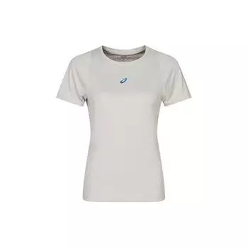 Asics Breathable Comfortable Round Neck Short Sleeve T-Shirt Women tops Light-Gray 2032C917-021 L