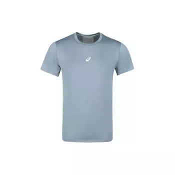 Asics Breathable Comfortable Round Neck Sports Short Sleeve T-Shirt Men Tops Gray Blue 2031E116-400 2XL