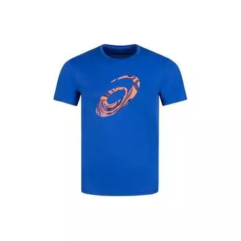 Asics Breathable Comfortable Round Neck Sports Short Sleeve T-Shirt Men Tops Blue 2011C743-400 S