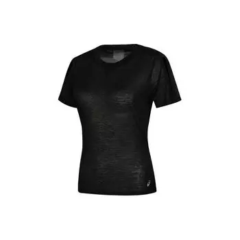 Asics Breathable Pullover Round Neck Short Sleeve T-Shirt Women Tops Black 2032C386-001 M