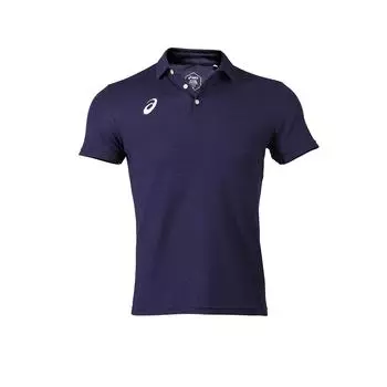 Asics Comfortable Breathable Casual Short Sleeve Polo Shirt Men tops Navy-Blue 2031C017-400 XS