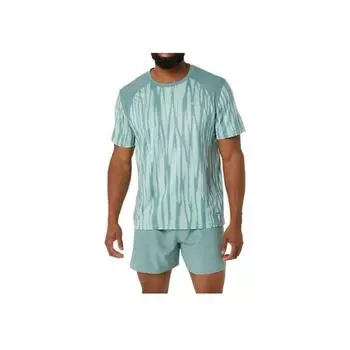 Asics Comfortable Round Neck Pullover Short Sleeve T-Shirt Men Tops Green 2011D092-300 L