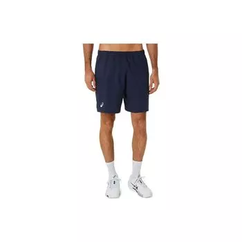 Asics Court 9In Short Logo Print Mid Waist Drawstring Straight Casual Shorts Men Shorts Midnight-Blue 2041A261-400 M