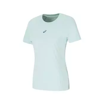 Asics D.Fresh Sports Lifestyle Series Логотип бренда Однотонная Быстросохнущая Дышащая Футболка с коротким рукавом Летучая мышь Женские топы Светло-зеленый 2012D256-400 M