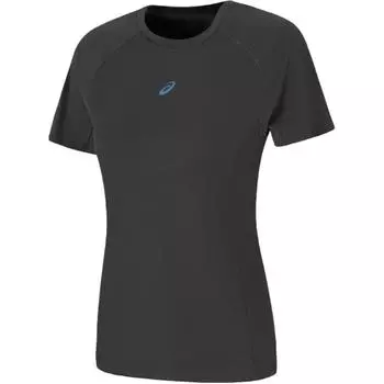Asics D.Fresh Sports Lifestyle Series Логотип бренда Однотонная Быстросохнущая Дышащая Футболка с коротким рукавом Летучая мышь Женские топы Черный 2012D256-001 M