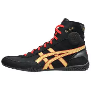 ASICS Dan Gable Evo 3 Black Pure Gold Unisex Sneakers 1081A052-002 37.5