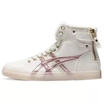 Asics Double Clutch Fleece Retro High Board Shoe Milk White/Gold Women s 37.5