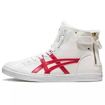Asics Double Clutch White/Red Fleece High Board Shoe 40.5