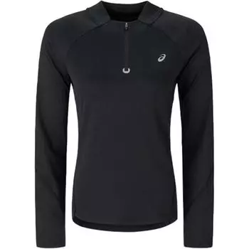 Asics Fashionable Comfortable Versatile Stand Collar Long Sleeve T-Shirt Women tops Black 2012D246-001 S