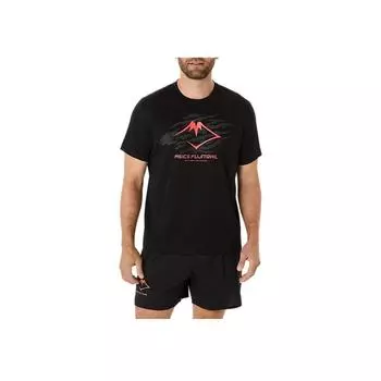 Asics Fujitrail Durable Comfortable Fashionable Versatile Short Sleeve T-Shirt Men Tops Black 2011C981-003 L