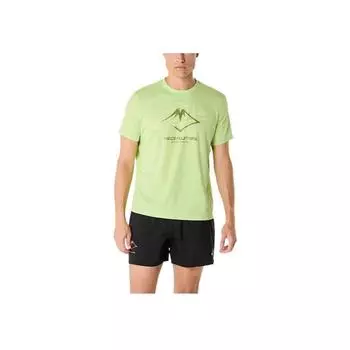 Asics Fujitrail Soft Comfortable Breathable Short Sleeve T-Shirt Men Tops Green 2011C981-300 XL