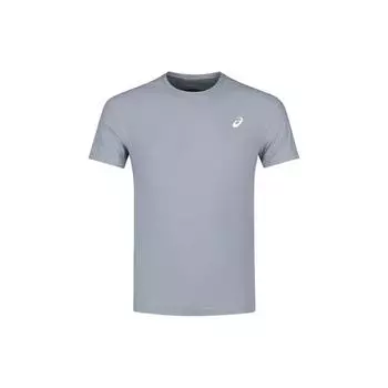 Asics Футболка мужская с коротким рукавом, с вышитым логотипом, удобная, дышащая, повседневная, серая 2011D073-020 M