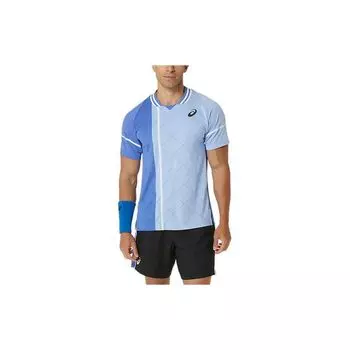 Asics Футболка с коротким рукавом и логотипом Colorblock, мужские топы, синяя 2041A282-403 XS