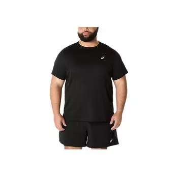 Asics Футболка с круглым вырезом для бега Удобная Повседневная С коротким рукавом Мужская Топы Черный 2011D242-001 S