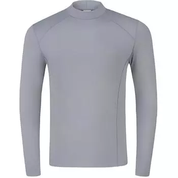 Asics FW24 Outdoor Half High Neck Solid Color Slim Fit Casual Long Sleeve T-Shirt Men Tops Gray 2031F153-020 L