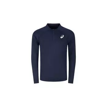 Asics FW/AW24 Mens Tennis Sports Series Quick-Dry Raglan Sleeve Nautical Comfortable Fashion Long Sleeve T-Shirt Men Tops Deep-Blue 2041A321-400 M