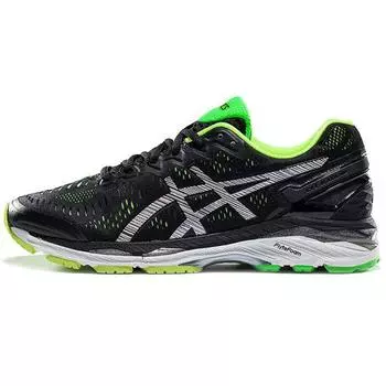 ASICS Gel Kayano 23 Черные Серебристые Мужские Кроссовки Безопасность-Желтый T646N-9093