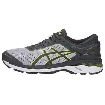 ASICS Gel Kayano 24 Lite Mid Grey Мужские кроссовки темно-серые безопасно-желтые T8A4N-9695 41.5