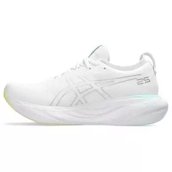 Asics Gel Nimbus 25 White Pure Silver Yellow Women s 39.5
