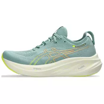 ASICS Gel Nimbus 26 Wide Light Celadon женские кроссовки синего цвета Safety-Yellow 1012B602-301 36