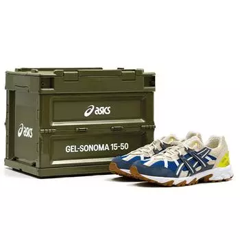 Asics Gel Sonoma 15 50 Low Top Running Shoes Men s Beige Gray Blue Special Box Limited Edition 42.5