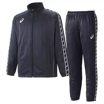 ASICS Jacket Pants Top and Bottom Set 140 Warm-up & (Black) XST169-90-XST269-90