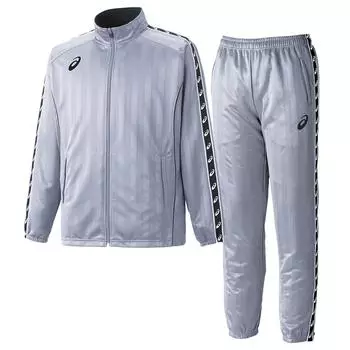 ASICS Jacket Pants Top and Bottom Set 150 Warm-up & (Light Silver) XST169-11-XST269-11