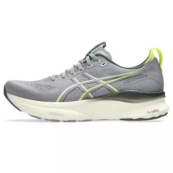 Asics Эксклюзивный официальный магазин 32 Размер для бега GEL-KAYANO Мужские кроссовки, 25.0, 2E, ГРАВИЙ/ЦИТРОН