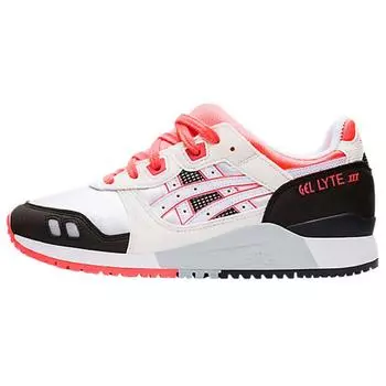 Asics Кроссовки Gel-Lyte III с круглым носком, на шнуровке, дышащие, прочные, с низким верхом, женские, белые, розовые 1192A178-101 40
