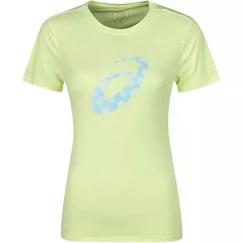 Asics Круглый вырез, бег, спортивная, быстросохнущая, модная, с коротким рукавом, футболка, женские топы, зеленый цвет 2012C426-750 L