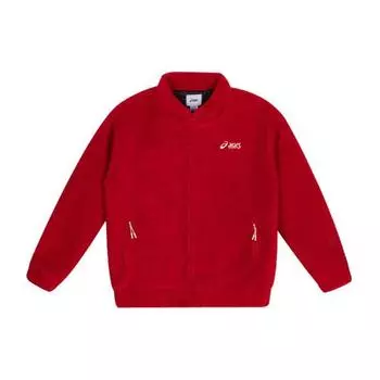Asics Куртка-стойка с принтом в виде букв на молнии, унисекс, красная 2203A201-600 S