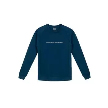 Asics Letter Logo Round Neck Warm Casual Sports Long Sleeve Sweatshirt Men sweatshirt Dark-Blue 2031D735-400 S