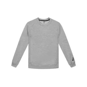 Asics Letter Logo Round Neck Warm Casual Sports Long Sleeve Sweatshirt Men sweatshirt Light-Gray 2031D735-020 2XL