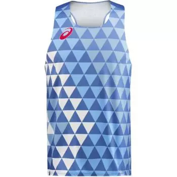 Asics Logo Geometric Pattern Pullover Vest Men Vests Blue 2011C721-402 7XL