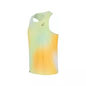 Asics Logo Moisture-Wicking Quick-Dry Running Sports Tank Top Unisex tank tops Orange Green 2013A528-800 S