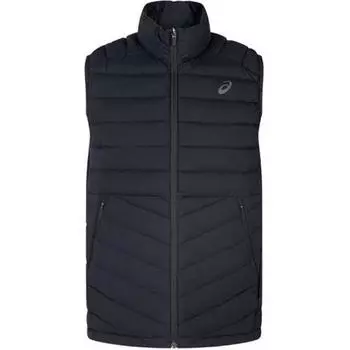 Asics Logo Outdoor Casual Sports Zip-Up Stand Collar Vest Men Vests Black 2031E863-001 M