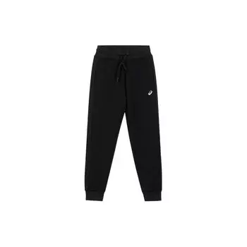 Asics Logo Print Drawstring Cuffed Knit Joggers Women bottoms Black 2032C312-001 XL