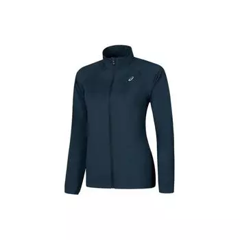 Asics Логотип воротник-стойка молния комфорт повседневный спортивный длинный рукав куртка женская куртка темно-синяя 2012D018-401 L