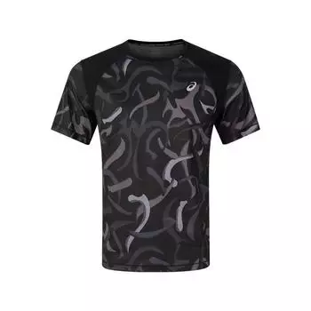 Asics Логотип SS25 Бег Комфортный Дышащий Футболка с коротким рукавом Мужские Топы Черный 2011D092-001 M