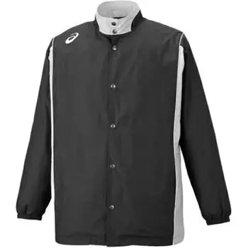 Asics Loose Fit Pattern Printed Striped Stand Collar Button Jacket Men Jacket Black 2063A198-001 XXL