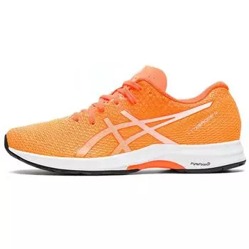 Asics Lyteracer 4 Cushioning, Slip Resistant, And Abrasion Resistant Low Top Running Shoes Women s Orange White 35.5