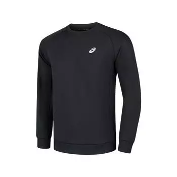 Asics Mens Running Reflective Night Vision Moisture Wicking Quick Dry Pullover Crewneck Sweatshirt Men sweatshirt Black 2031E859-001 L