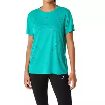 Asics Metarun Soft Comfortable Breathable Solid Color Short Sleeve Raglan T-Shirt Women Tops Green 2012D223-400 M