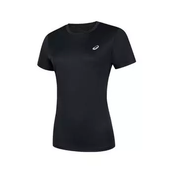Asics Moisture Wicking Quick Dry Round Neck Sports Short Sleeve T-Shirt Women Tops Black 2012D164-001 S
