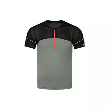 Asics Мягкая и удобная дышащая футболка с круглым вырезом и коротким рукавом, мужская футболка, цвет армейский зеленый, черный 2011B895-300 M