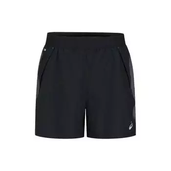 Asics Мужские шорты для бега с логотипом, тканые, дышащие, на шнуровке, удобные, спортивные, мужские шорты, черные, серые 2011D247-001 XL
