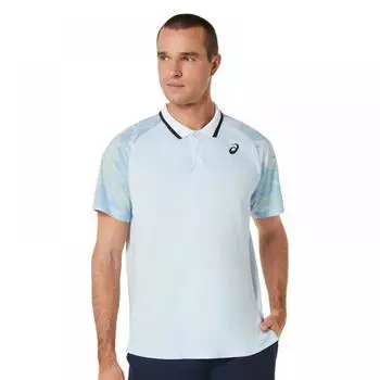 ASICS Мужское пальто Рубашка поло с графическим рисунком 2041A252406 Мужская футболка с коротким рукавом и воротником