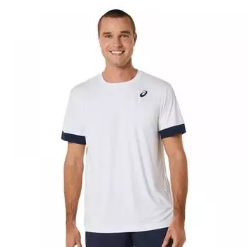 ASICS Мужское пальто SS Top 2041A255102 Мужская круглая футболка с коротким рукавом