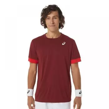 ASICS Мужское пальто SS Top 2041A255601 Мужская круглая футболка с коротким рукавом